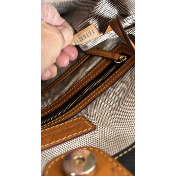 Dooney & Bourke Black Florentine Leather Convertible Shopper Tote Handbag Purse - Picture 12 of 14